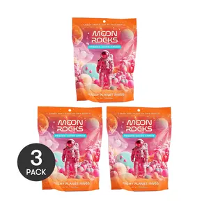 3 Pack MOON ROCKS Freeze-Dried Candy Peach Flavor 50g Each