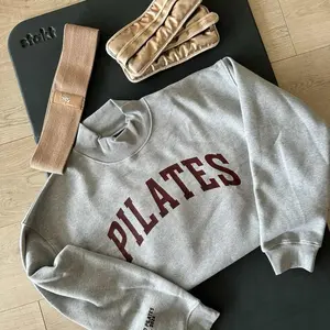 “PILATES” Oversized  Mockneck