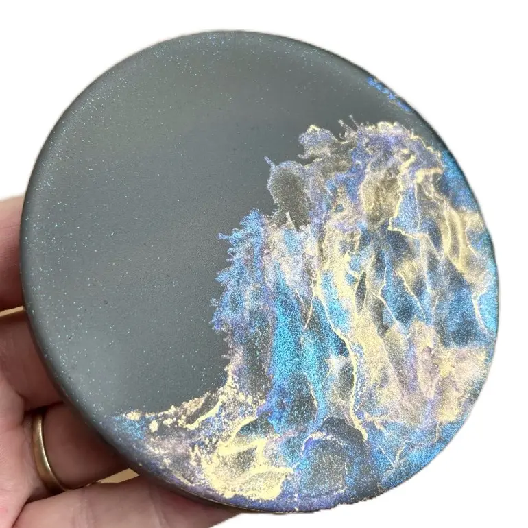Custom Abstract Resin Coaster