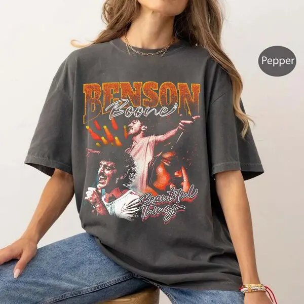 Comfort Colors Vintage Benson Boone Shirt, Benson Boone Concert Shirt, Benson Boone Merch, America Heart Tour Shirt, Benson Tour Shirt
