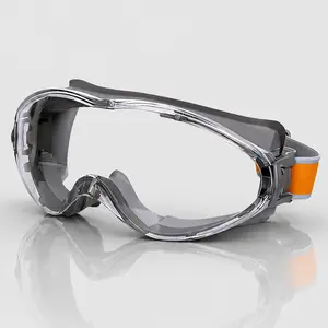 Anti Fog Safety Goggles Smoke Gray Protective Eyewear Adjustable Strap Dust Splash Eye Protection for DIY Cleaning Yard Work