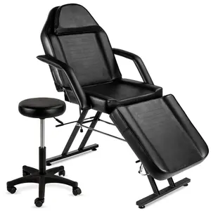 Best Choice Products 71in 3-Section Massage Bed, Spa & Salon Facial, Tattoo Chair w/ Hydraulic Stool - Black