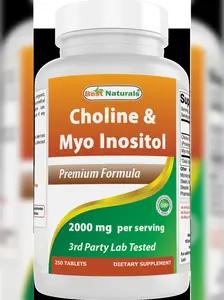Best Naturals Choline Inositol (Myo Inositol) 2000 mg Per Serving 250 Tablets - Non-GMO, Gluten Free, Made in The USA