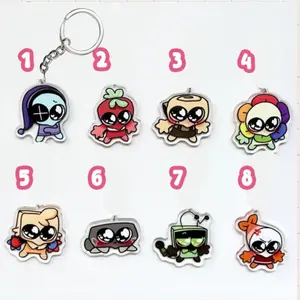 Dandy's World Acrylic Keychain, Dandys World Double Side, Brightney, Gigi, Glisten, Flutter, Poppy, Shrimpo, Connie, Dandys World Gift