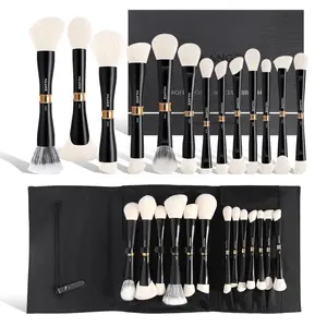 Professional Double-ended Makeup Brush Set with Brush Bag, Makeup Brushes for Face Makeup, Makeup Tools Gift Set for Women & Girls, Beauty Duo Brush, Cosmetic Brushes