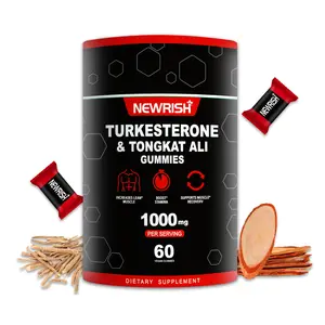 Newrish Strength Gummies - Contains Turkstan yam and Tongkat Ali extracts - Immunoglobulins - Enhances strength and fitness recovery - 60 gummies