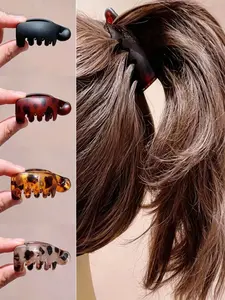 4 Pcs High Ponytail Banana Clips, Retro Fashion, Ideal for Back Bun, High Ponytail, Daily Use, Vacation, Travel Essential
