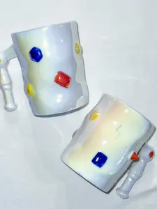 Fantasy Rivet Series Handmade Ceramic Robot Arm Cup