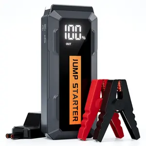 【Povasee】 Car Essentials - 6000A Portable Car Jump Starter, 12V Auto Battery Booster for Up to 10L Gas or 8L Diesel Engine, Heavy Duty Emergency Starting Device with USB-C Power Bank, LED Light for Cars Trucks SUV