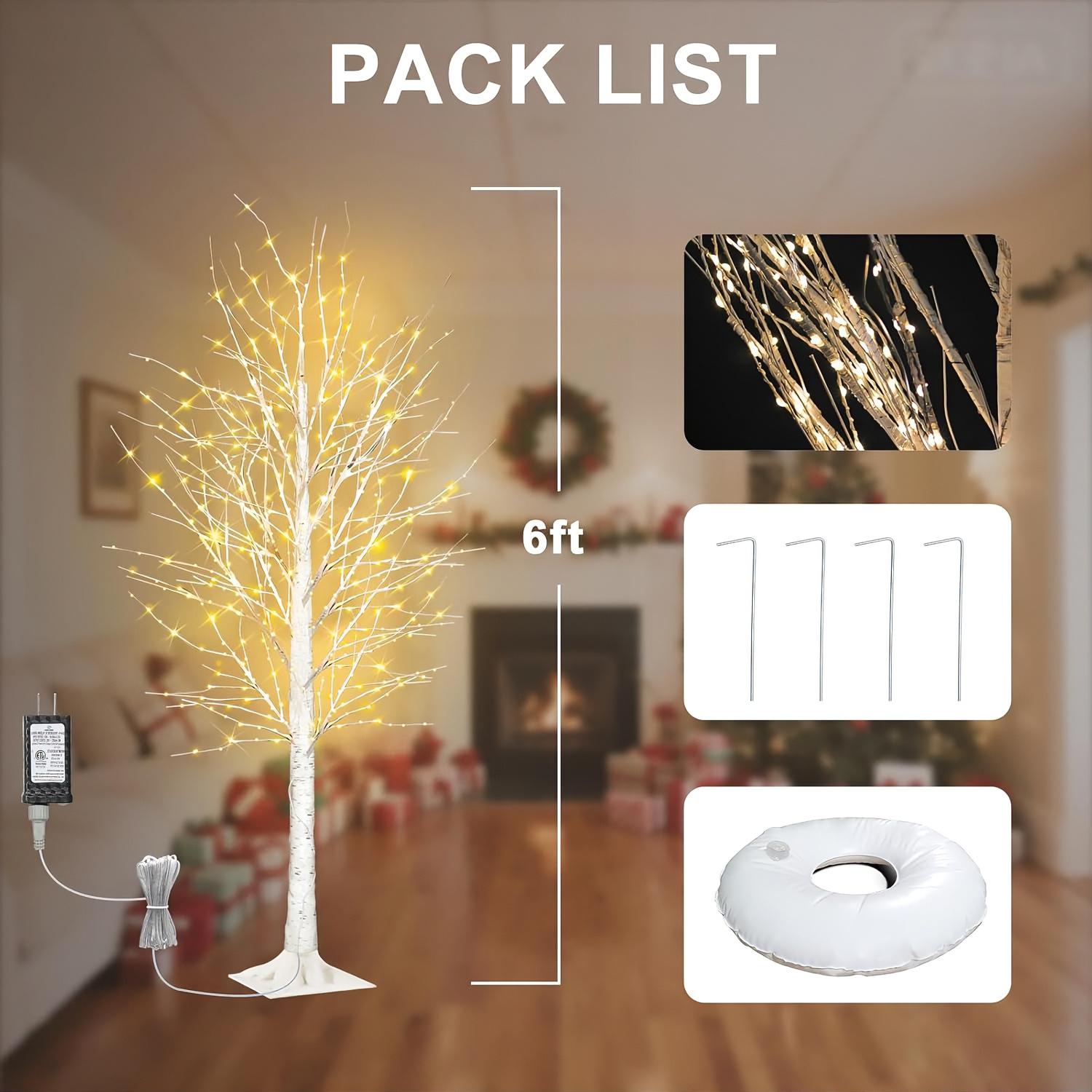 Artificial Enchanting Birch Tree with 1440 LED Lights, Twinkle Light White Christmas Tree with Timer IP44 Waterproof for Indoor Outdoor Festival Wedding Party (Birch Tree 696LED) Artificial Enchanting Birch Tree with 1440 LED Lights, Twinkle Light White Christmas Tree with Timer IP44 Waterproof for Indoor Outdoor Festival Wedding Party (Birch Tree 696LED)