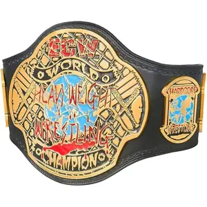 ECW Belt Adult Championship Title Belt Replica - 2mm Leather Straps  - Fan Gift World Wrestling