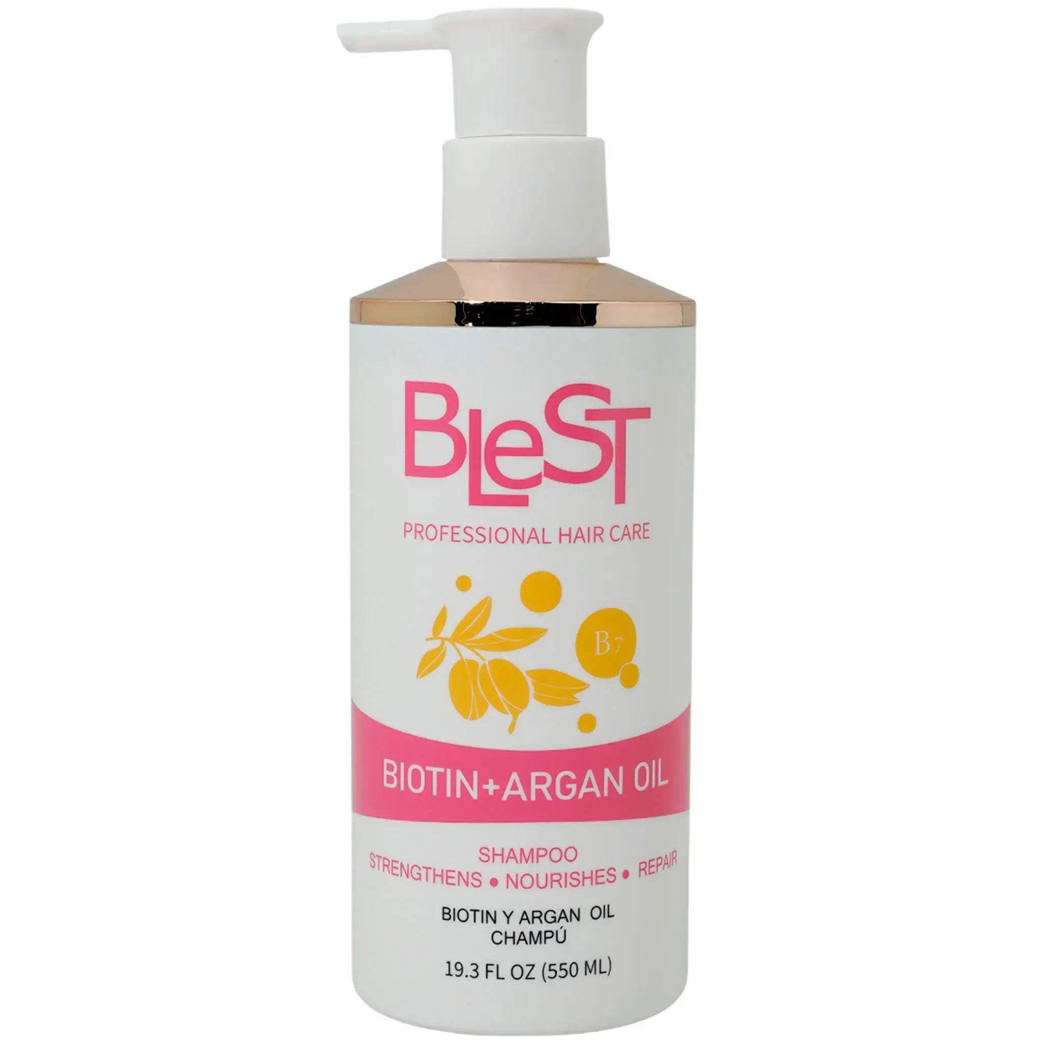 Champú Biotina + Aceite de Argán Blest - Venta al por Mayor 5 Unidades (HS-07)
