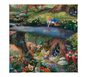 Thomas Kinkade Alice in Wonderland - 14" x 14"Gallery Wrap