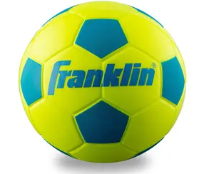Franklin Sports Kids Foam Soccer Ball - Mini Soft Foam Youth Soccer Ball - Indoor + Outdoor Toy Soccer Ball for Kids - Probrite 6.5" Mini Foam Ball - Soft Backyard + Practice Toy Ball - Yellow