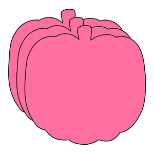 SHAPES ETC. Pretty in Pink-O-Ween Pumpkin Cut-Outs - 31 Sheets of Acid-Free Construction Paper for Halloween Decorations & Craft Activities