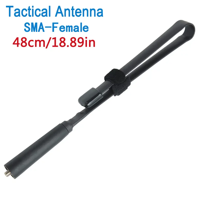 Tactical Antenna SMA-Female Ham Radio Antenna VHF/UHF 18.8-inch 144/430MHz High Gain Foldable CS Tactical Antenna for Baofeng UV-5R BF-F8HP Pro 5RM K5PLUS GM21 UV-5G Plus Quansheng K6 UVK5(8) Radio Accessories