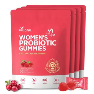 Cranberry Probiotic Gummies | Targeting Body Odor, Women's Health, and Body Balance | Vegan (60 Gummies per Pack)