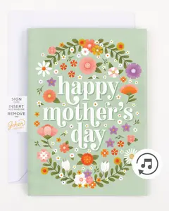 Endless Baby Cry Mother's Day Card with Glitter