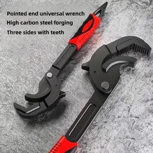 Large Pointed Tail Universal Wrench, Multifunctional Quick Opening Pipe Wrench, Universal Wrench, Self Tightening Wrench, Portable Adjustable Wrench Tool, Suitable for Automobile Repair, Household Repair, Pipeline Repair, Etc