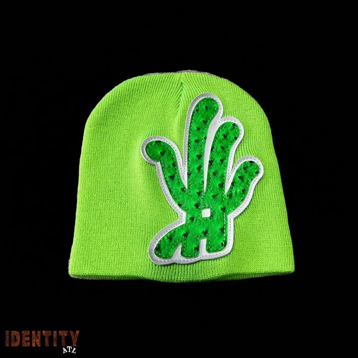 YKWYK Beanie Neon - Green Cactus Design Knit Hat for Stylish Comfort -  TikTok Shop