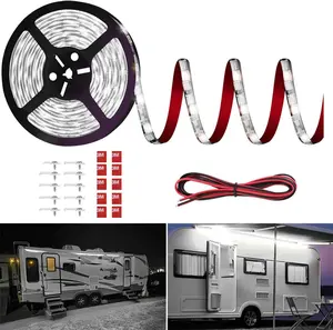 RV Awning Led Lights,12V 20FT Camper Awning Lights for Camper Motorhome Travel Trailer Concession Stands Food Trucks, Waterproof RV Exterior Underglow Light Strip for Party BBQ