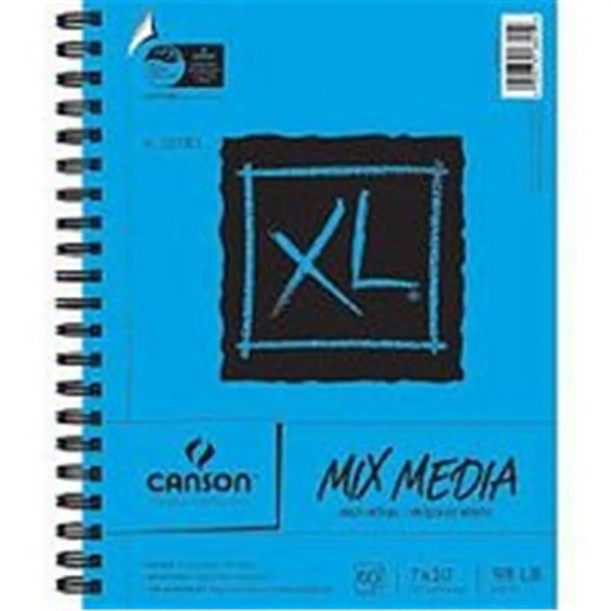 Canson XL Series Spiral-Bound Mix Media Pad, 18x24 in, Portable Office Stationery for Acrylic Painting & Wet Media, Spiral Bound Pad