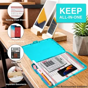 Clipboards with Storage High Capacity 8.5x11 Heavy Duty Nursing Clipboard Folder Plastic with Pen Holder for Women Teachers Work School Office Supplies Cute School Supplies