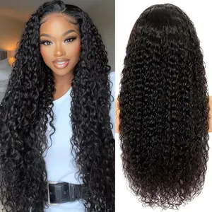 BGMgirl Water Wave Wear Go Glueless 7*5 HD lace Pre Bleached Knots 250% Density Pre Plucked Pre Cut Lace Human Hair Closure Wig Summer Style TikTokShopBlackFriday