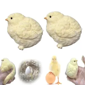 Stickysquishy Soft Chicken Toy, squishy toys，Handmade Plush Sensory Toy, Stress Relief, Decompression Squeeze, Suitable for Adults and Kids, School Rewards, Birthday Gifts