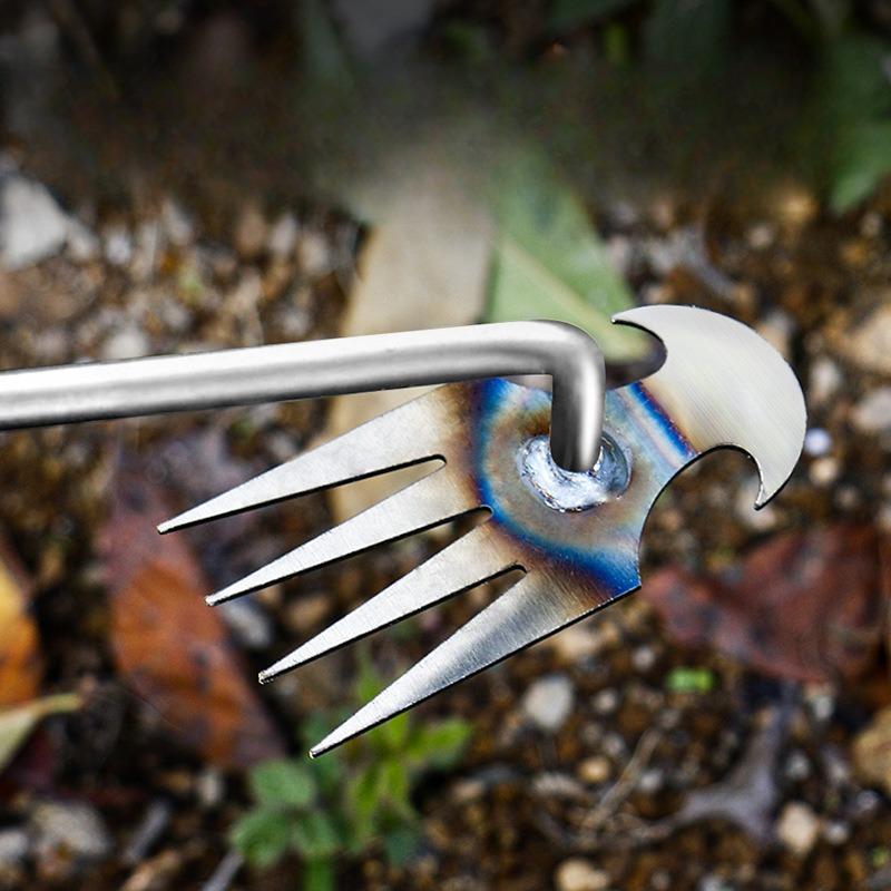 Garden Weed Removal Tool, Stand-Up Weed Puller, Weeding Rake for Root Extraction.