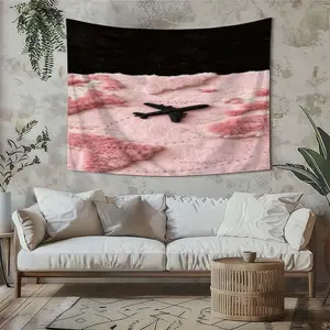 A Pink Map Patterned Peach Skin Velvet Tapestry, Perfect for Cheering, Photo Props, Portable for Outings, Durable And Wrinkle-Resistant, Lightweight And Easy to Hang. Suitable for Gamers to Decorate Their Rooms, Bedrooms
