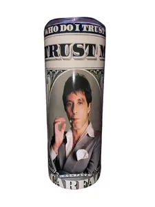 Scarface - Who do I Trust - Bill Rolled Up - 20oz Skinny Straight Sublimation Tumbler - Amy's Tumbler Junkies - Your Favorite Tumbler Shop!