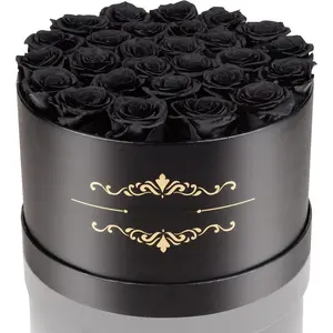 Gifts for Her 27 count Forever Preserved Roses in a Box, Preserved  for Delivery Birthday,  Gifts for Mothers Day, Black