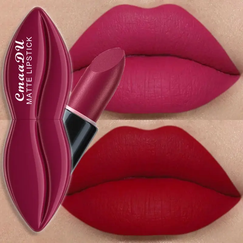 Rose Purple Matte Lipsticks Waterproof Velvet Nude Lipstick Sexy Red Lip Stick Pigment Makeup Pink Lip Gloss Long Lasting Makeup