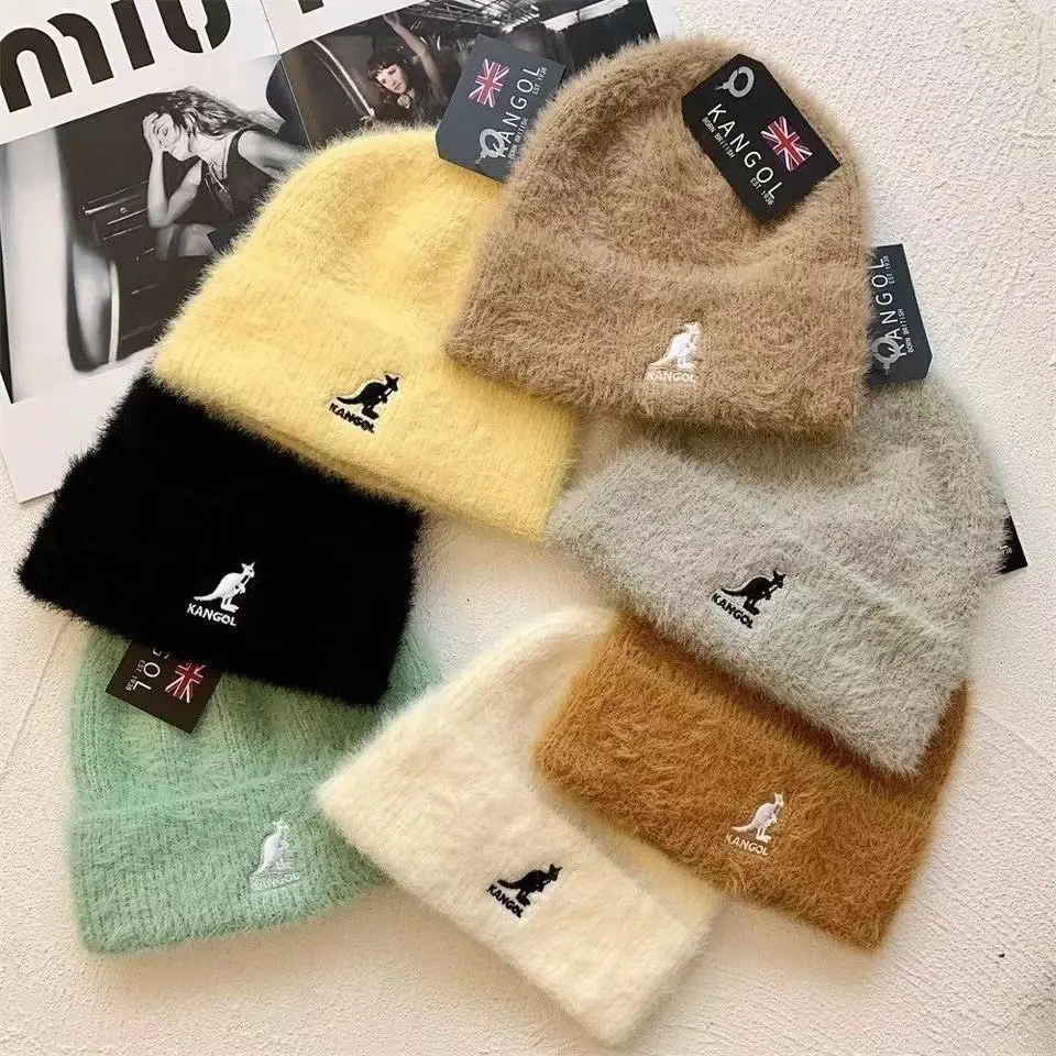 Kangol High-Quality Warm Wool Beanie – Unisex Winter Knit Hat for Men & Women, Stylish Casual Streetwear Cold Weather Cap
