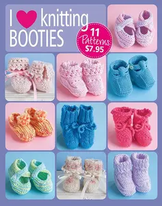 Knitting Booties Craft Guide - Bootie Styles with Pompom Accents, Straps, Embroidered Lace & More - Includes Free Online Video Tutorials