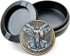 Metal Can | Metal Container | Pouch Container | Small Storage Tin (Angel's Protection)