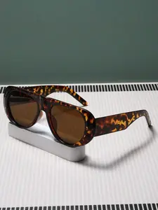 Women's Vintage Leopard Pattern Square Frame Sunglasses, Trendy Casual UV Protection Sunglasses for Everyday Use, Fashion Accessories for Outdoor Activities, Fashionable Sunglasses
