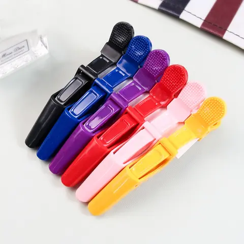 Idoli 2 pcs Alligator HairClips Hot Dye Clip Hairdressing Hair PinsMulti Prupose Wig Clip Non Slip HairpinHeatless Styling Tool