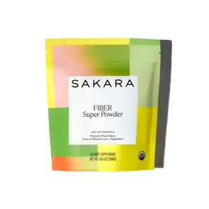 Sakara Fiber Super Powder | Pineapple Prebiotic & Enzyme Blend to Reduce Bloat, Support Digestion & Gut Health