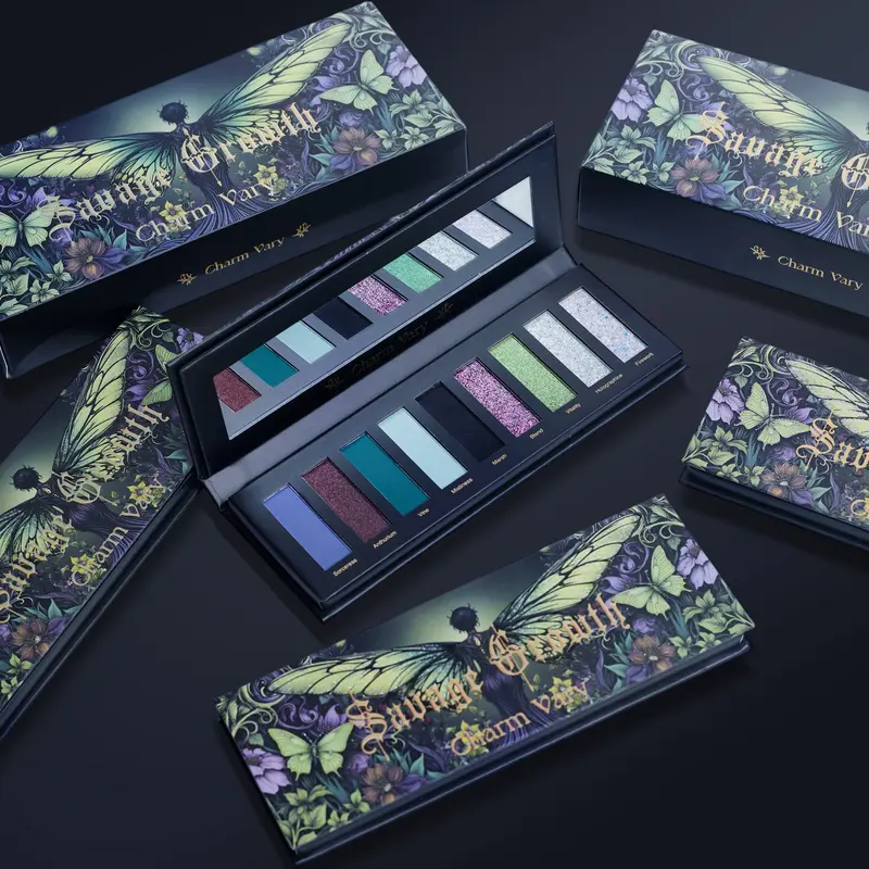 Savage Growth Pressed Pigment Palette - Due Chrome Eyeshadow Matte Blend Metallic Powder Makeup