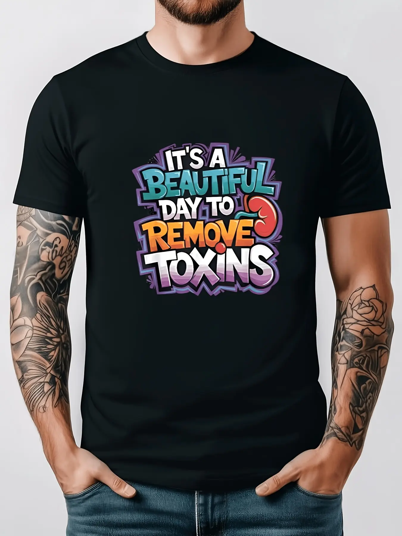 Beautiful Day to Re Toxins Ney Dialysis Tech Nurse unisex soft cotton short sleeve t shirt, vintage graphic casual tee for men women teens, perfect birthday holiday gift for camping travel gym daily street casual wear