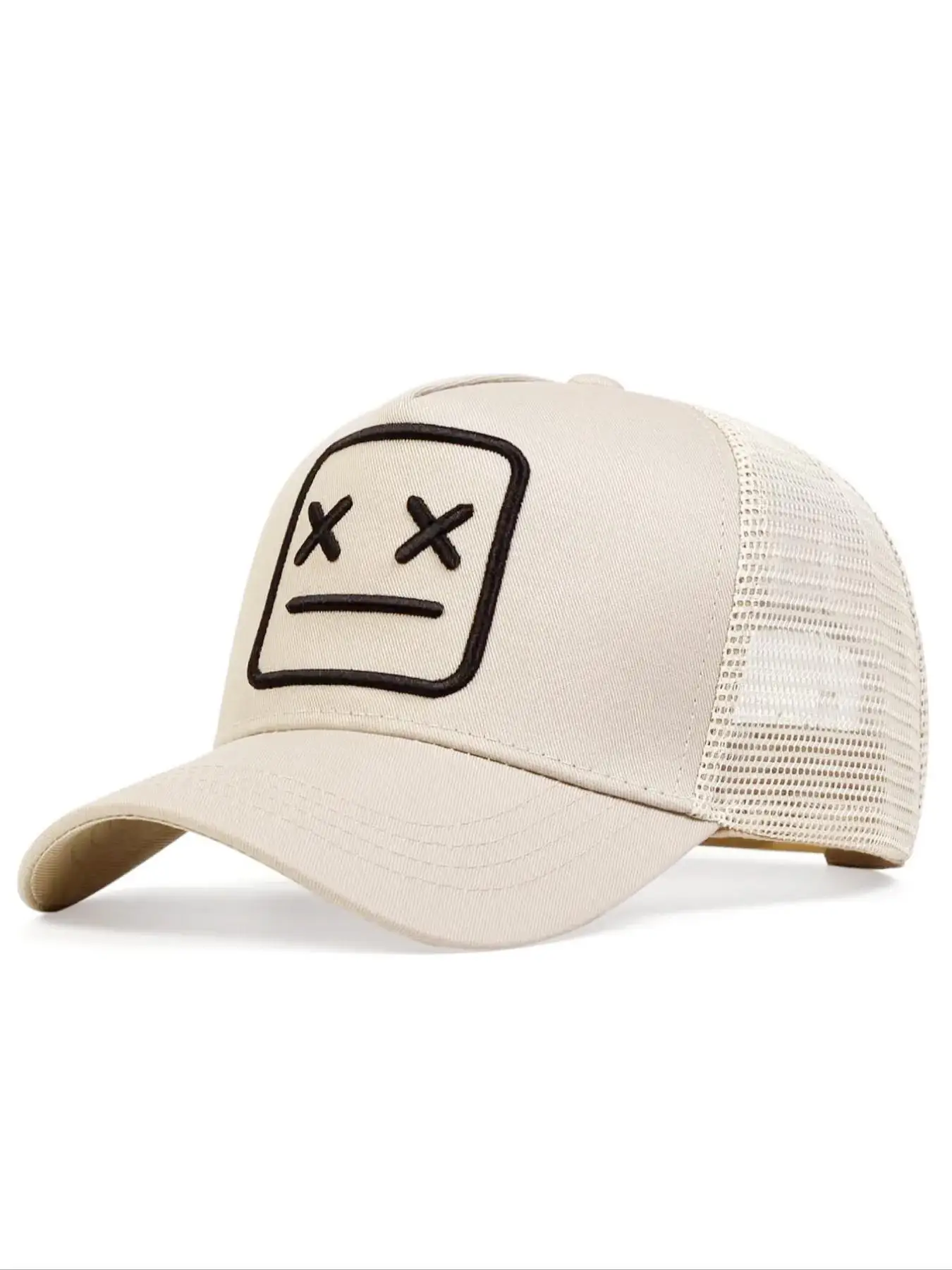 Unisex Embroidered Baseball Cap, Adjustable Sun Protection Hat, Casual Fitted Trucker Cap for All Seasons, Outdoor Travel Party Wear