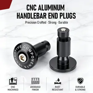 2pcs Universal Motorcycle Handlebar Caps, Cnc Aluminum Alloy Bike Accessories, Balance Plug, Hand Lever Cap Head, Easy Installation