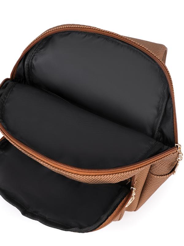 2026 New Versatile Fashion Backpack, Soft Leather Bag, Large Capacity, Lightweight Travel Bag, Commuter Backpack, Stylish Shoulder Bag, Fashion Durable Backpack