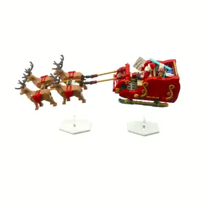 Acrylic Display Stand Compatible with LEGO® 40499 Winter Village Santa's Sleigh - Set Not Included