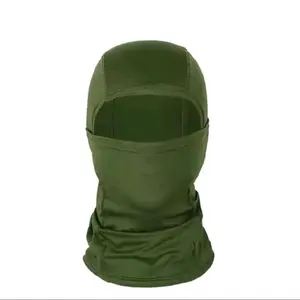 Outdoor Cycling Balaclava Chief Style Breathable Sunscreen Fabric Full Face Coverage UV Protection Sports Headwear in Olive Green