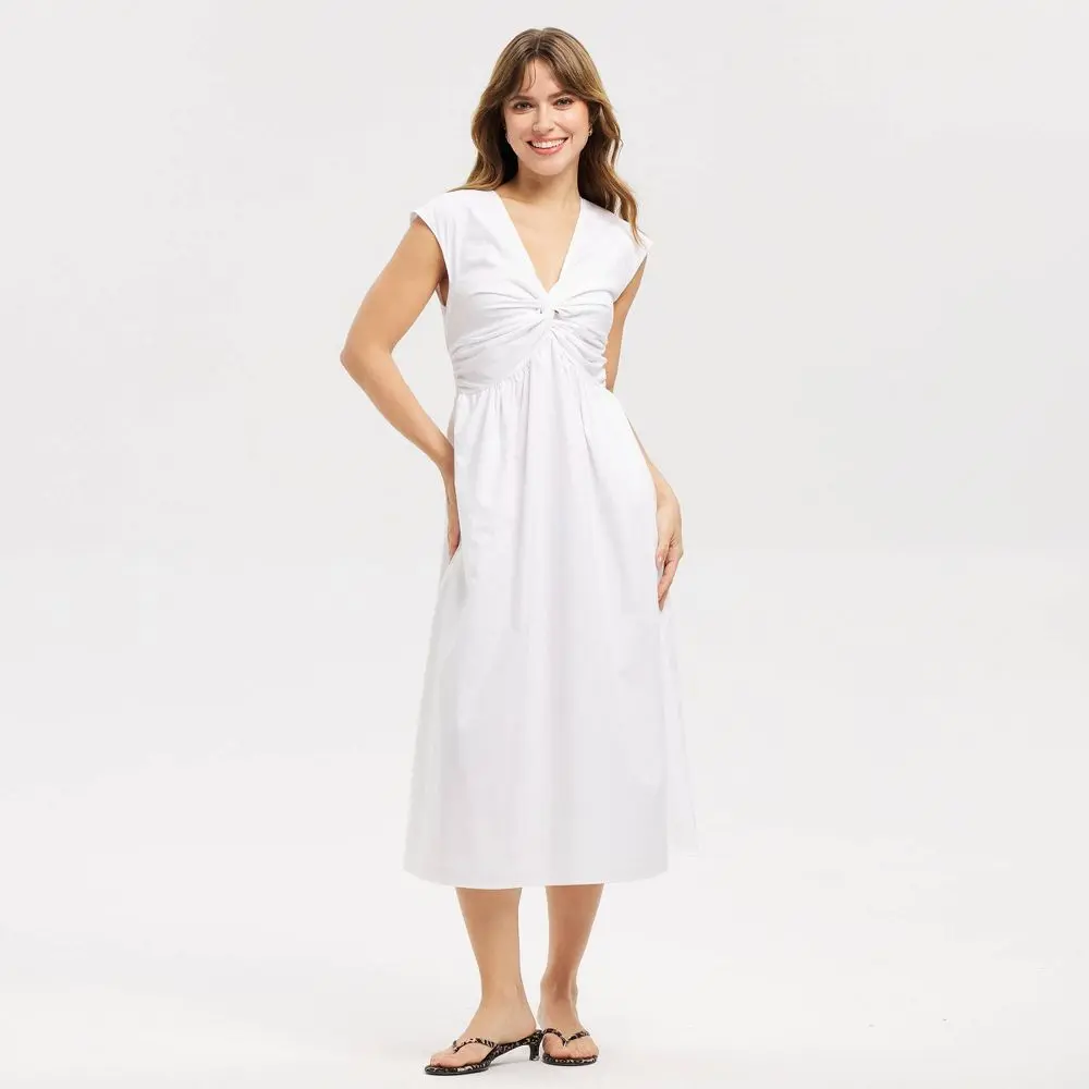 Women's Twist-Front Midi Dress - A New Day