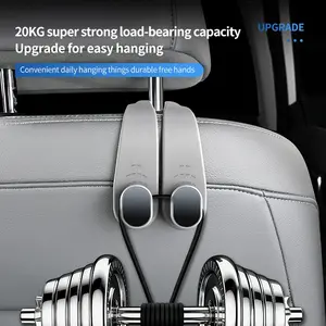 Car Seat Back Dual Hooks, Multi-Functional Rear Storage Hooks, Strong Load Bearing, Universal Car Phone Holder, Car Phone Mount, Interior Organization Tool