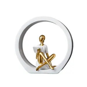 Luxury Figurine Decorative Piece, Ideal for Living Room TV Stand, Bar Cabinet, Office, Study Room, Perfect Gift Idea